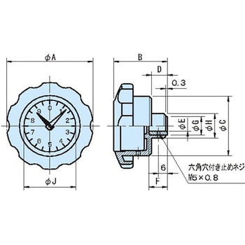 点击查看大图 DTK 十角旋钮今尾株式会社DTK110R-1/30